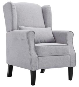 Jasnoszary fotel uszak B0-A24