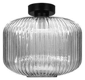 Lampa z dużym szklanym kloszem grafitowa B9-E78