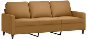 Sofa 3-osobowa, brÄ zowa, 180 cm, tapicerowana aksamitem