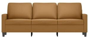 Sofa 3-osobowa, brÄ zowa, 180 cm, tapicerowana aksamitem