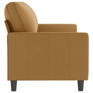 Sofa 3-osobowa, brÄ zowa, 180 cm, tapicerowana aksamitem