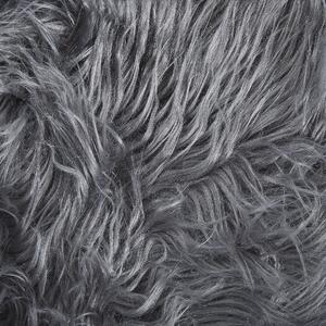 Dekoracyjny dywanik narzuta sztuczna skóra futro owcze szary Mungo Beliani