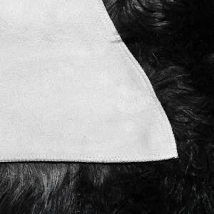 Dekoracyjny dywanik narzuta sztuczna skóra futro owcze czarny Mungo Beliani