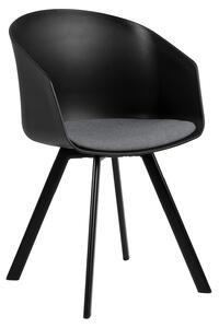 Kubełkowe krzesło z tworzywa Industrialny styl Czarne ELTEN
