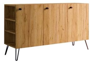 Nowoczesna komoda lewostronna w stylu loft dąb craft P5-C32