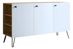 Lewostronna komoda z drzwiczkami dąb craft + biały G4-P76