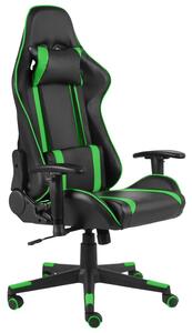 Czarno-zielony obrotowy fotel do grania R8-P21