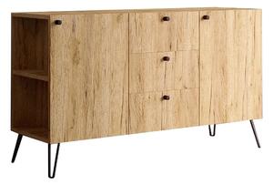 Lewostronna komoda z szufladami dąb craft N9-B05
