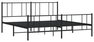 Czarne metalowe łóżko małżeńskie 200x200cm S6-L59