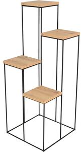 Stojak na kwiaty w stylu loft czarny + dąb artisan S8-W81
