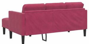 Zestaw sof z poduszkÄ czerwone wino 173 x 131 x 67 cm poliester