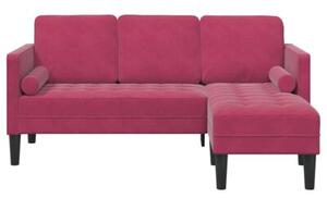 Zestaw sof z poduszkÄ czerwone wino 173 x 131 x 67 cm poliester
