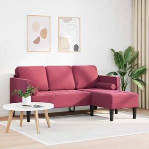 Zestaw sof z poduszkÄ czerwone wino 173 x 131 x 67 cm poliester