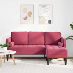 Zestaw sof z poduszkÄ czerwone wino 173 x 131 x 67 cm poliester