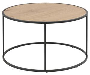 Okrągły stolik kawowy w stylu industrialnym Dąb LONEY