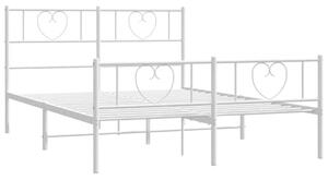 Białe metalowe łóżko rustykalne 120x200 cm N8-B43
