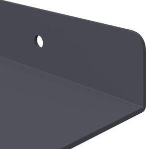 Wisząca półka z matowej stali w antracycie - nowoczesny design i oszczędność miejsca