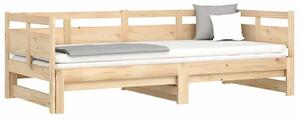 Łóżko rozsuwane z naturalnej sosny 2x(80x200) cm M7-W07