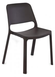 Krzesło Capri czarne, plastikowe, łatwe w czyszczeniu, do ogrodu, pokoju dziecka