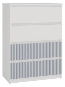 Komoda do pokoju dziecięcego biały + niebieski T3-D09