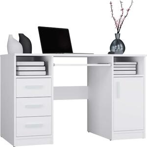 Funkcjonalne białe biurko z szufladami P3-C10
