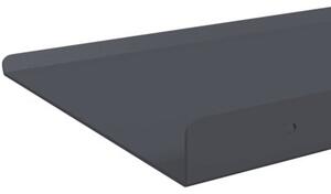 Wisząca półka z matowej stali w antracytowym kolorze 40 x 18 x 2,5 cm