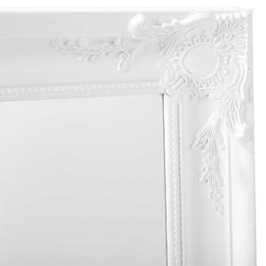 Lustro wiszące białe plastikowa rama horyzontalne dekoracyjne 51 x 141 cm Vars Beliani