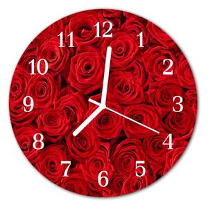 Zegar ścienny okrągły Róże
