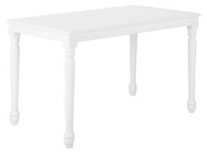 Retro stół do jadalni prostokątny drewniane nogi 120 x 75 cm biały Cary Beliani