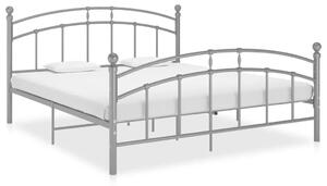 Szare metalowe łóżko małżeńskie 180x200 cm D4-E24