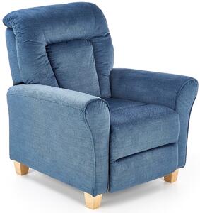 Klasyczny fotel tapicerowany Rozkładany Ciemnoniebieski VOLTIN