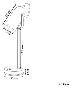 Lampa biurkowa czarna industrialna metalowa regulowany klosz 48 cm Tyria Beliani