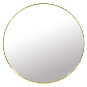 Złote okrągłe lustro w stylu glamour 60 cm B0-K98