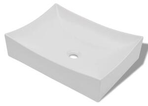 Umywalka łazienkowa, biała porcelana nietypowy kształt
