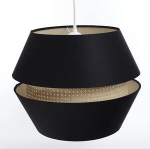 Czarna lampa wisząca boho z podwójnym abażurem - A348 G0-N28