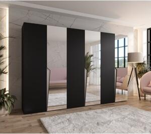 Szafa uchylna otwierana Piano 2 300 (3x100) wys. 202 cm czarny + u. kaszmir