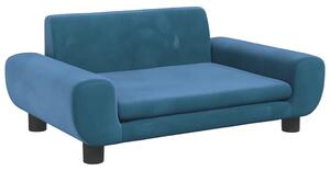 Niebieska sofa dla chłopca na nóżkach H8-W79