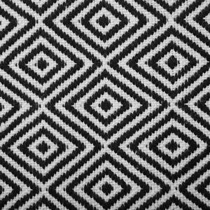 Dywan zewnętrzny na taras geometryczny wzór 140 x 200 cm czarno-biały Imircik Beliani