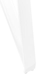 Stół do jadalni biały metalowe nogi krzyżowe prostokątny blat efekt marmuru 160 x 90 cm Grieger Beliani