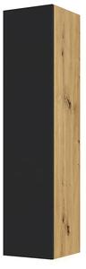 Modułowy regał ścienny dąb artisan + czarny T3-L45