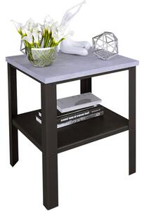 Stolik kawowy w stylu loft czarny + beton T1-B15