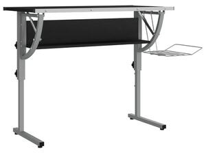 Czarno-szare wysokie biurko z regulowanym blatem H9-P25