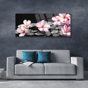 Obraz Szklany Kwiat Plumeria na Ścianę