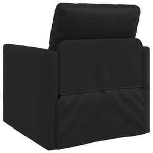 Sofa bed czarny 74 x 77 x 81 cm sztuczna skÃ³ra
