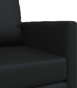 Sofa bed czarny 74 x 77 x 81 cm sztuczna skÃ³ra