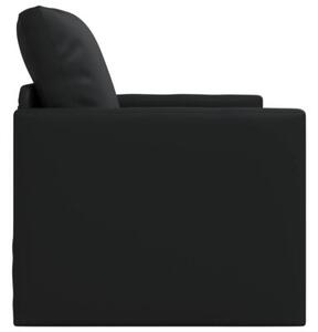 Sofa bed czarny 74 x 77 x 81 cm sztuczna skÃ³ra