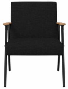 Nowoczesny fotel aksamitny z ergonomicznym designem w kolorze czarnym