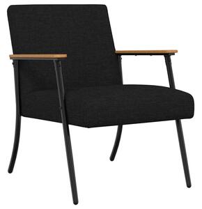 Nowoczesny fotel aksamitny z ergonomicznym designem w kolorze czarnym