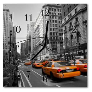 Zegar ścienny kwadrat Taxi new york