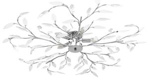 Biała lampa sufitowa z kryształkami F8-K72